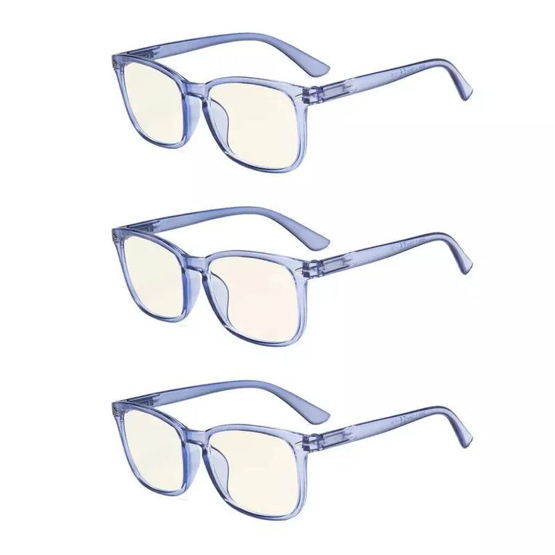 eyekeeper.com 3 Pack Classic Trendy Blue Light Filter Reading Glasses UVRT1801 Eyeglasses