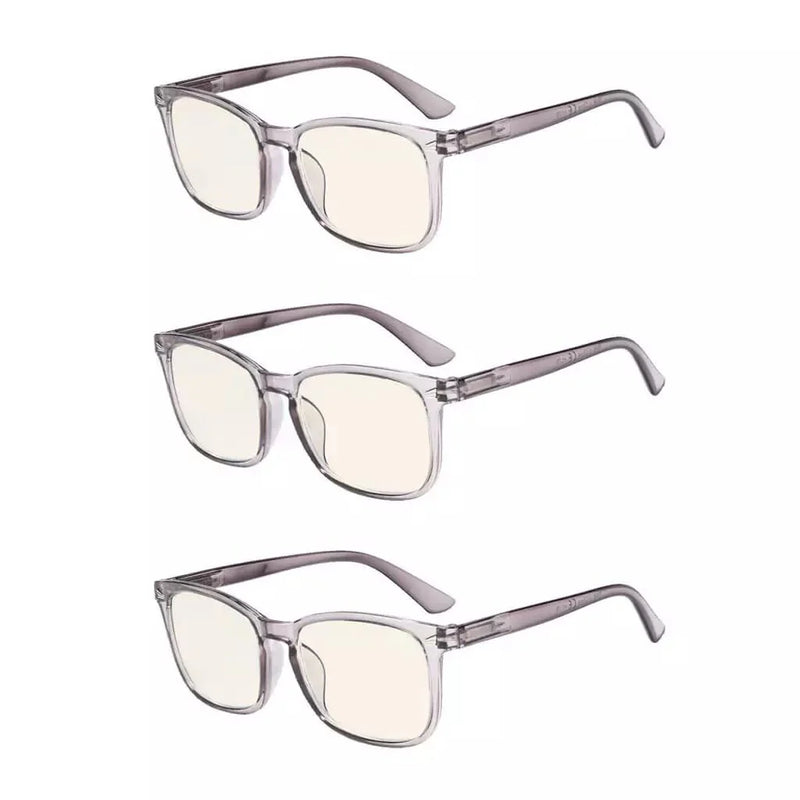 eyekeeper.com 3 Pack Classic Trendy Blue Light Filter Reading Glasses UVRT1801 Eyeglasses