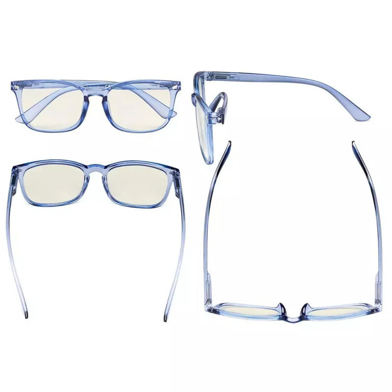 eyekeeper.com 3 Pack Classic Trendy Blue Light Filter Reading Glasses UVRT1801 Eyeglasses