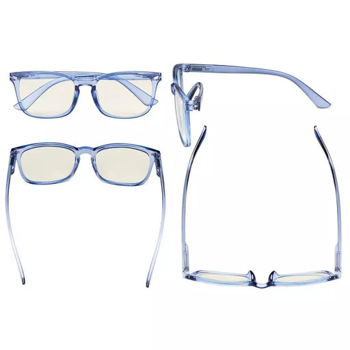 eyekeeper.com 3 Pack Classic Trendy Blue Light Filter Reading Glasses UVRT1801 Eyeglasses