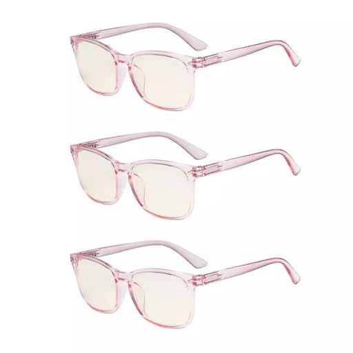 eyekeeper.com 3 Pack Classic Trendy Blue Light Filter Reading Glasses UVRT1801 Eyeglasses