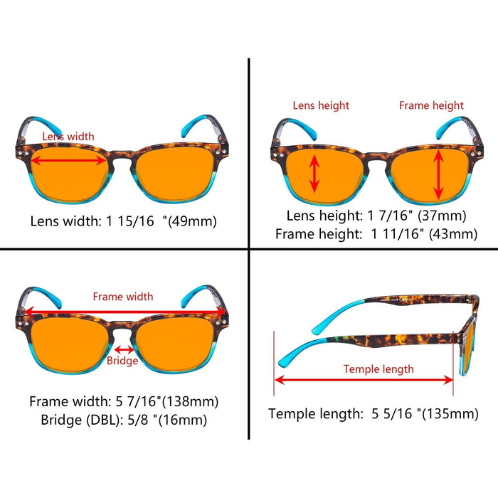 eyekeeper.com - 3 Pack Fashion Blue Light Blocking Reading Glasses DS079D