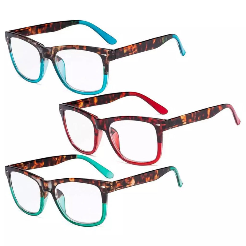 eyekeeper.com 3 Pack Ladies Reading Glasses Large Lens Stylish Readers R080D Eyeglasses