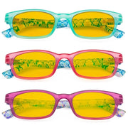 eyekeeper.com 3 Pack Floral Print Blue Light Blocking Readers HP029 Eyeglasses