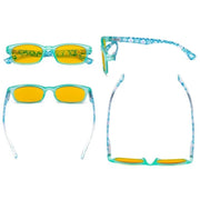 eyekeeper.com 3 Pack Floral Print Blue Light Blocking Readers HP029 Eyeglasses