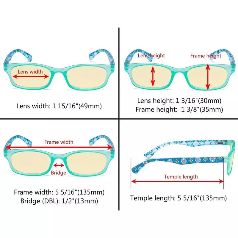 eyekeeper.com 3 Pack Floral Print Blue Light Blocking Readers TM029 Eyeglasses