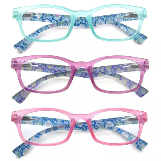 eyekeeper.com 3 Pack Floral Print Temple Reading Glasses 3PKR029 Eyeglasses