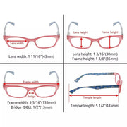 eyekeeper.com 3 Pack Floral Print Temple Reading Glasses 3PKR029 Eyeglasses