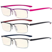 eyekeeper.com 3 Pack Half-rim Blue Light Blocking Reading Glasses UVR12625 Eyeglasses