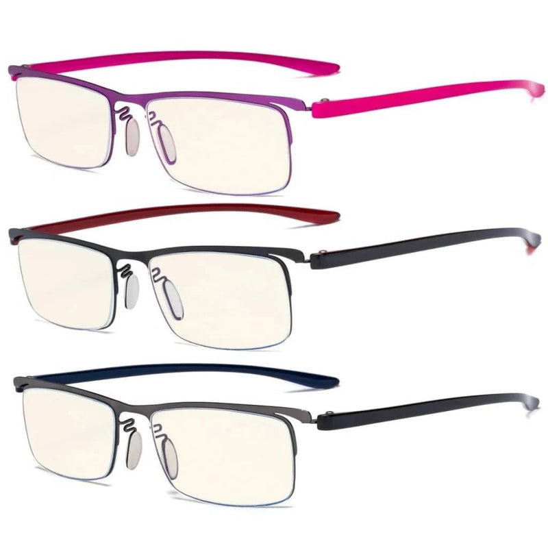 eyekeeper.com 3 Pack Half-rim Blue Light Blocking Reading Glasses UVR12625 Eyeglasses