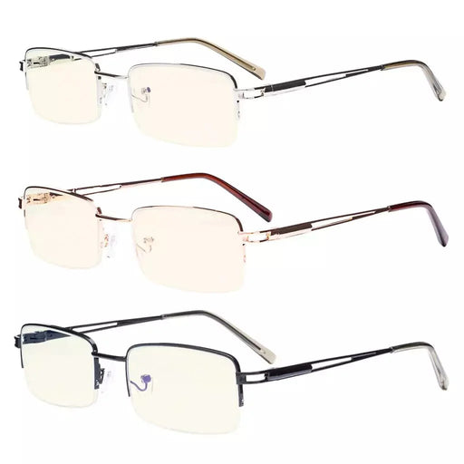 eyekeeper.com 3 Pack Half-rim Blue Light Filter Reading Glasses UVR15014 Eyeglasses