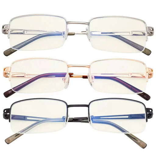 eyekeeper.com 3 Pack Half-rim Blue Light Filter Reading Glasses UVR15014 Eyeglasses