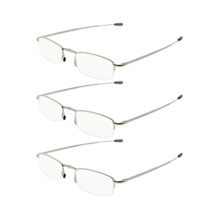 eyekeeper.com - 3 Pack Half-rim Folding Readers Fold-up Telescopic Arms R1710