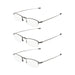 eyekeeper.com - 3 Pack Half-rim Folding Readers Fold-up Telescopic Arms R1710