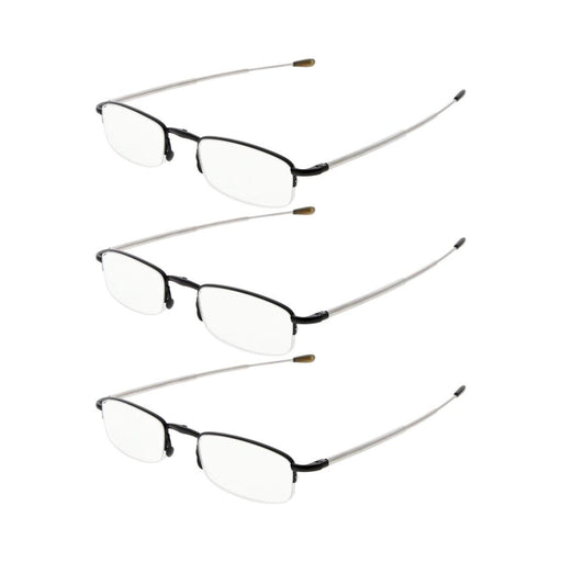 eyekeeper.com - 3 Pack Half-rim Folding Readers Fold-up Telescopic Arms R1710