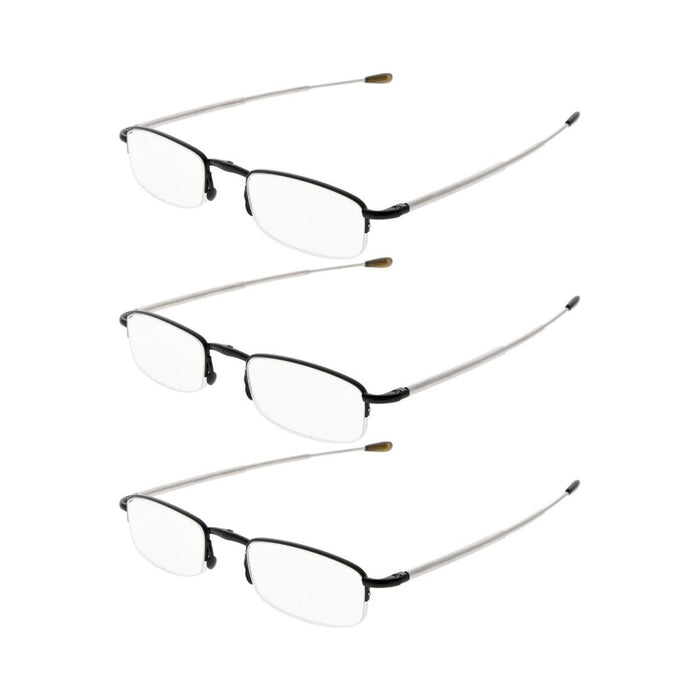 eyekeeper.com - 3 Pack Half-rim Folding Readers Fold-up Telescopic Arms R1710