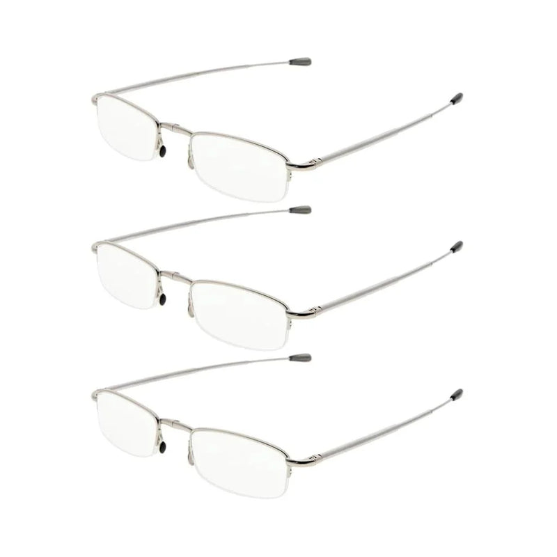 eyekeeper.com 3 Pack Half-rim Folding Telescopic Arms Reading Glasses R1710 Eyeglasses