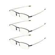 eyekeeper.com 3 Pack Half-rim Folding Telescopic Arms Reading Glasses R1710 Eyeglasses