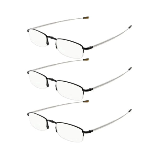 eyekeeper.com 3 Pack Half-rim Folding Telescopic Arms Reading Glasses R1710 Eyeglasses