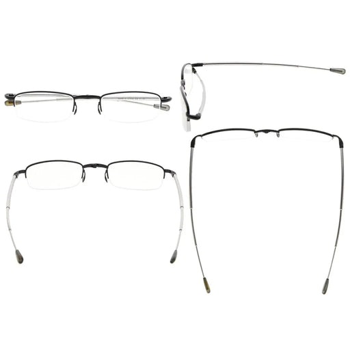 eyekeeper.com 3 Pack Half-rim Folding Telescopic Arms Reading Glasses R1710 Eyeglasses