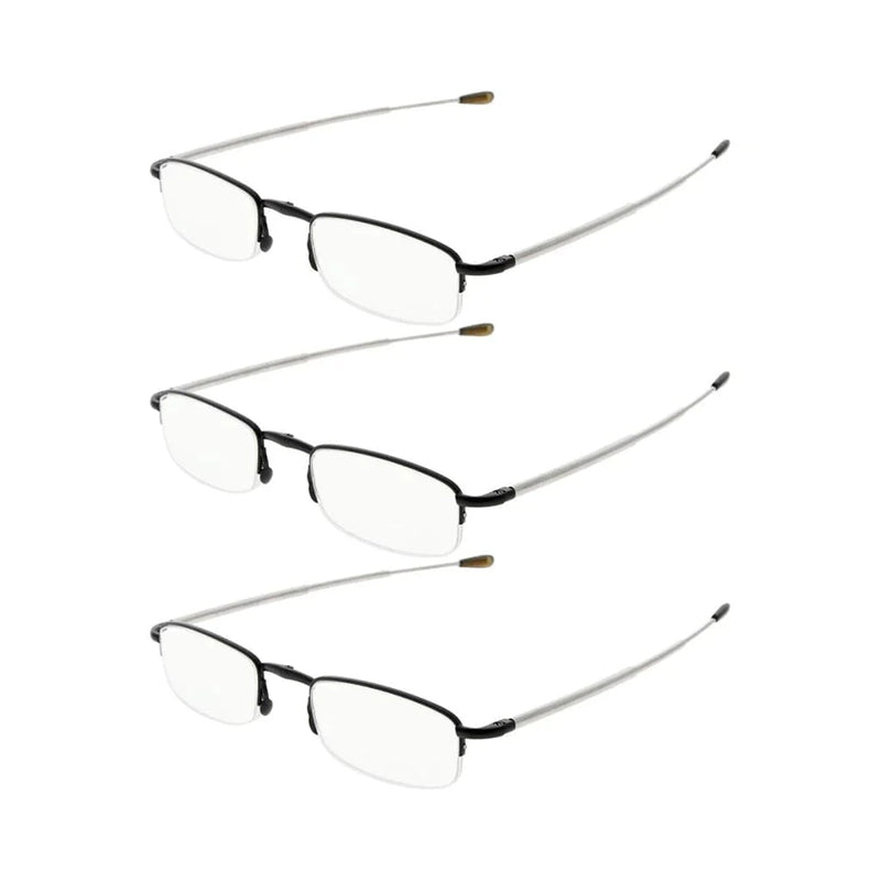 eyekeeper.com 3 Pack Half-rim Folding Telescopic Arms Reading Glasses R1710 Eyeglasses