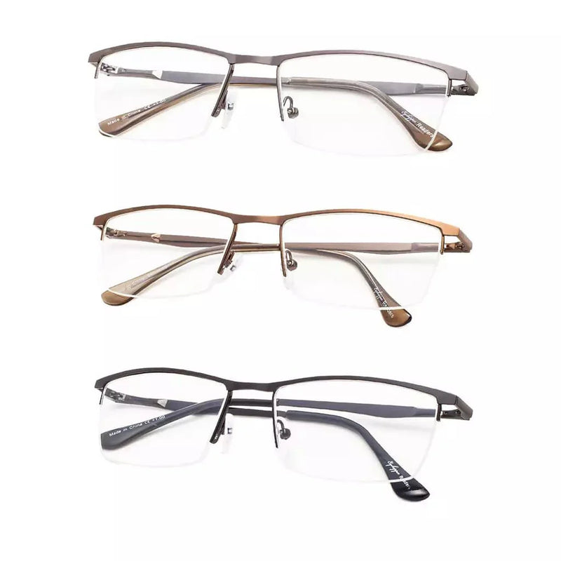eyekeeper.com 3 Pack Half-rim Metal Frame Reading Glasses R1614 Eyeglasses