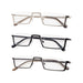 eyekeeper.com - 3 Pack Half Rim Metal Reading Glasses R1613