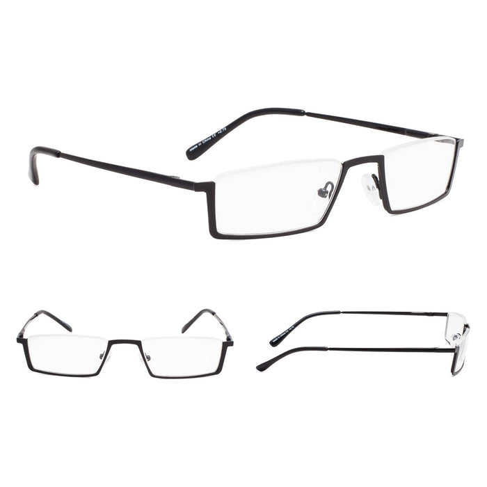 eyekeeper.com - 3 Pack Half Rim Metal Reading Glasses R1613