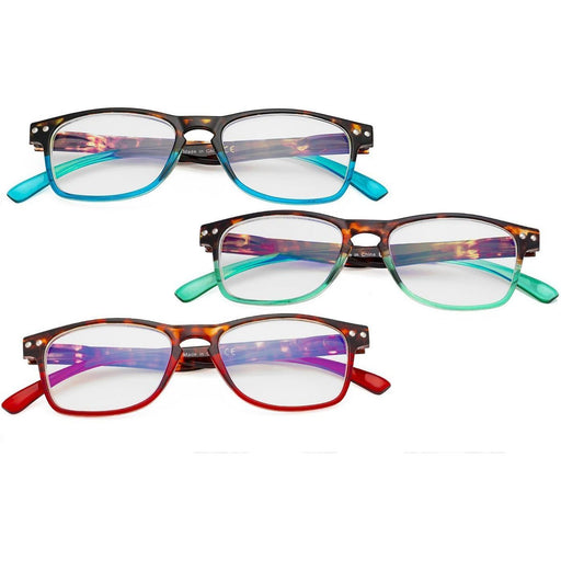 eyekeeper.com - 3 Pack Stylish Reading Glasses with Tortoise Arm R046D