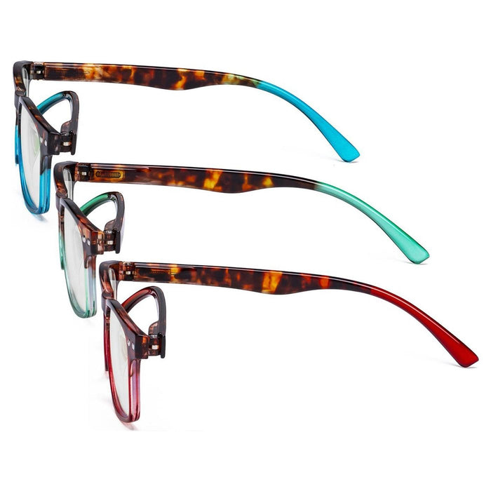 eyekeeper.com - 3 Pack Stylish Reading Glasses with Tortoise Arm R046D