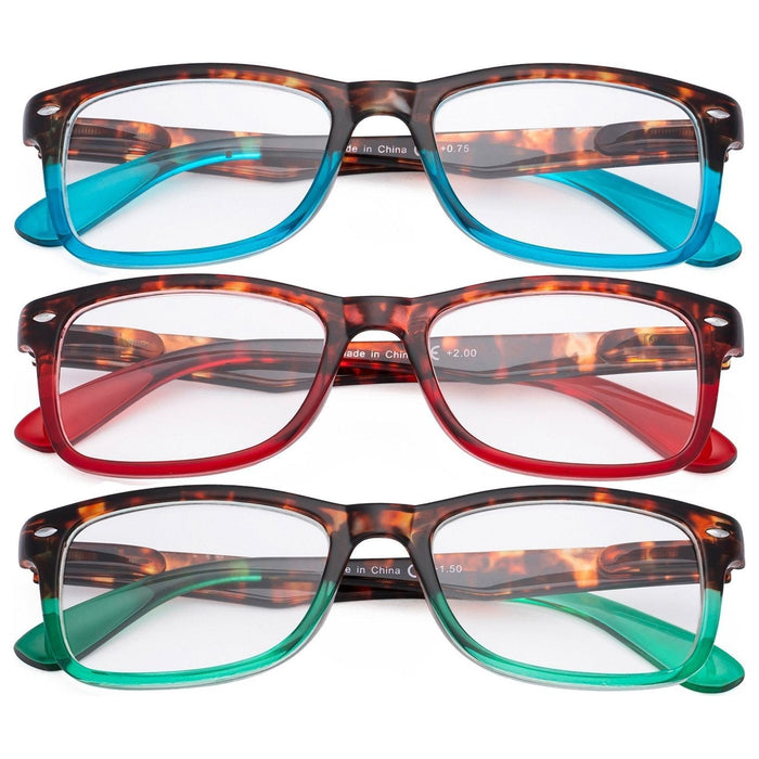 eyekeeper.com - 3 Pack Rectangle Comfort Reading Glasses R075D