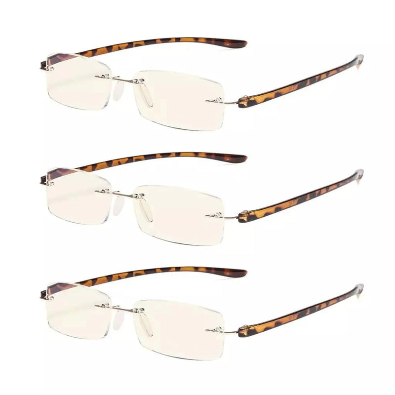 eyekeeper.com 3 Pack Lightweight Blue Light Filter Reading Glasses UVCG1 Eyeglasses
