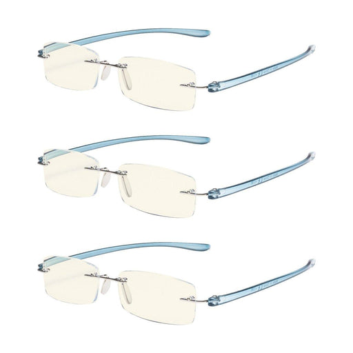 eyekeeper.com - 3 Pack Lightweight Blue Light Filter Reading Glasses UVCG1