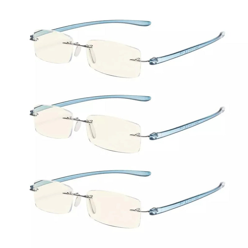 eyekeeper.com 3 Pack Lightweight Blue Light Filter Reading Glasses UVCG1 Eyeglasses