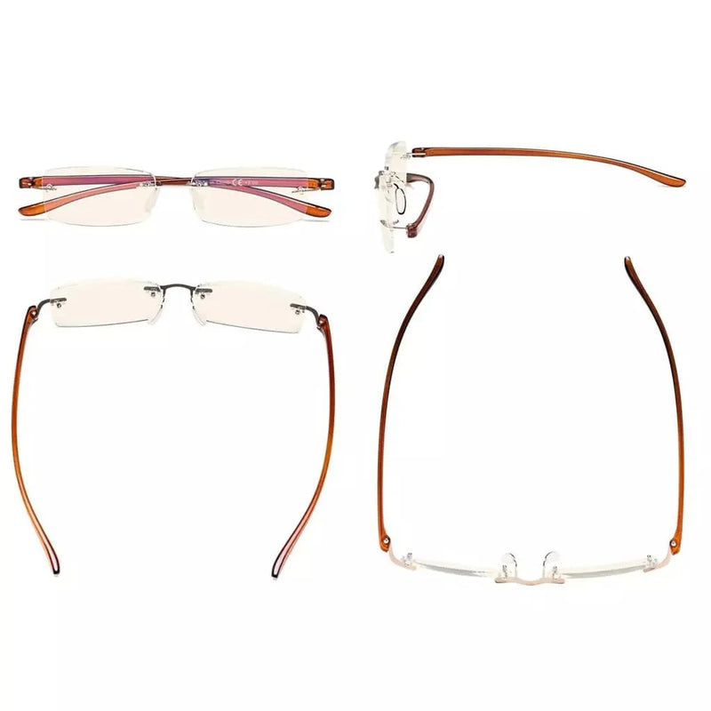 eyekeeper.com 3 Pack Lightweight Blue Light Filter Reading Glasses UVCG1 Eyeglasses