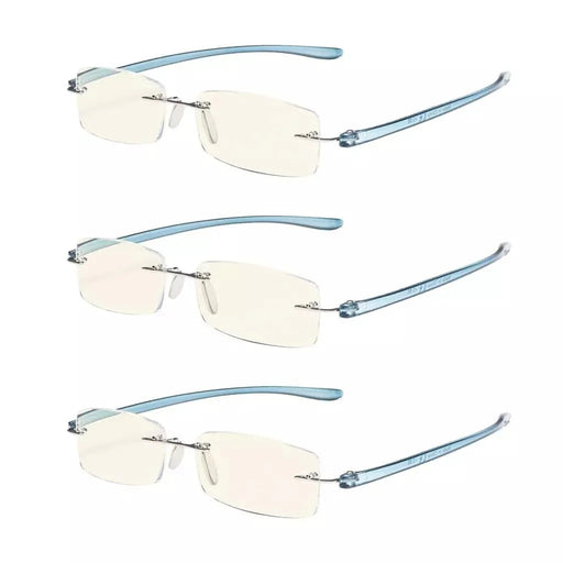 eyekeeper.com 3 Pack Lightweight Blue Light Filter Reading Glasses UVCG1 Eyeglasses