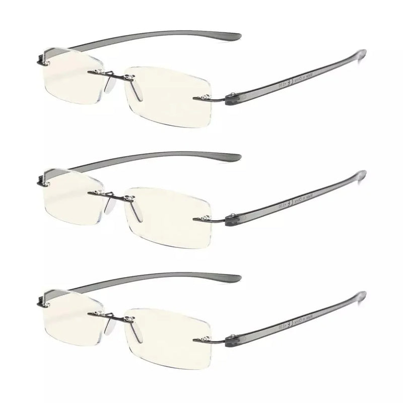 eyekeeper.com 3 Pack Lightweight Blue Light Filter Reading Glasses UVCG1 Eyeglasses