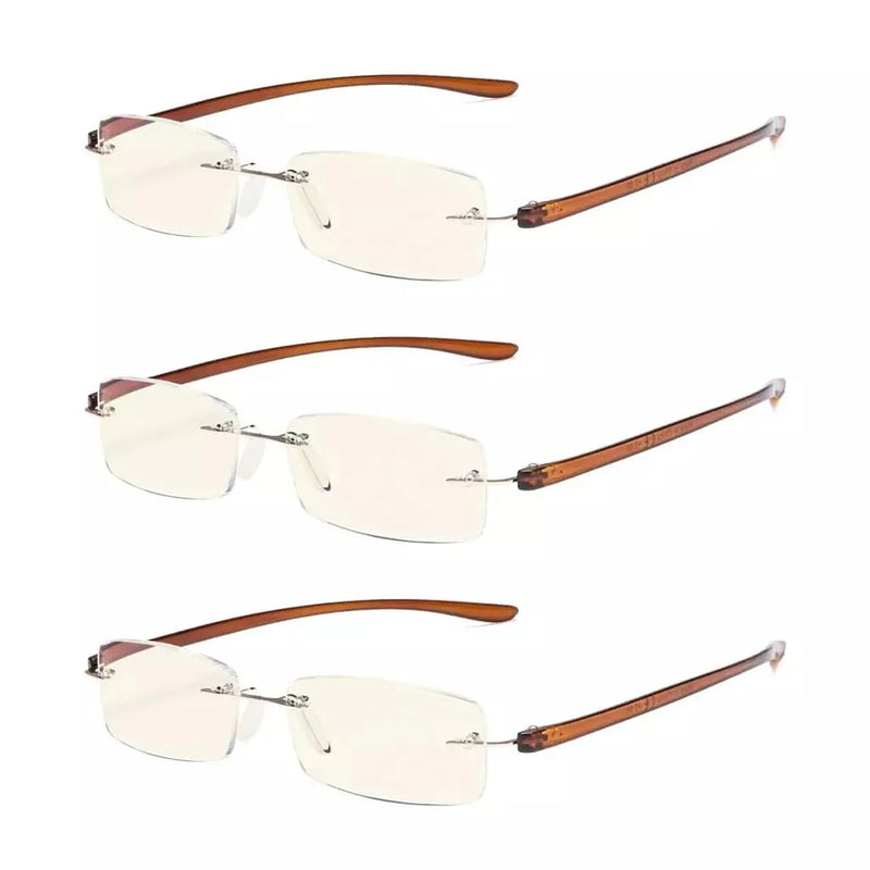 eyekeeper.com 3 Pack Lightweight Blue Light Filter Reading Glasses UVCG1 Eyeglasses