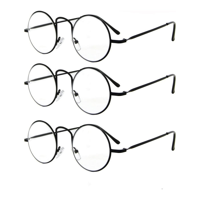 eyekeeper.com - 3 Pack Lightweight Round Metal Reading Glasses R15025