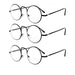 eyekeeper.com - 3 Pack Lightweight Round Metal Reading Glasses R15025