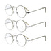 eyekeeper.com - 3 Pack Lightweight Round Metal Reading Glasses R15025