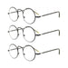 eyekeeper.com - 3 Pack Lightweight Round Metal Reading Glasses R15025