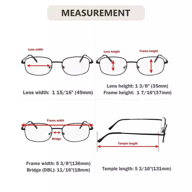 eyekeeper.com 3 Pack Lightweight Wire Rim Metal Frame Reading Glasses R3235 Eyeglasses