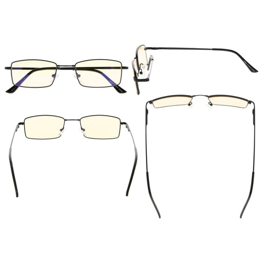 eyekeeper.com - 3 Pack Rectangle Blue Light Filter Reading Glasses CG1709