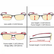 eyekeeper.com 3 Pack Metal Blue Light Blocking Reading Glasses TMCG12801 Eyeglasses