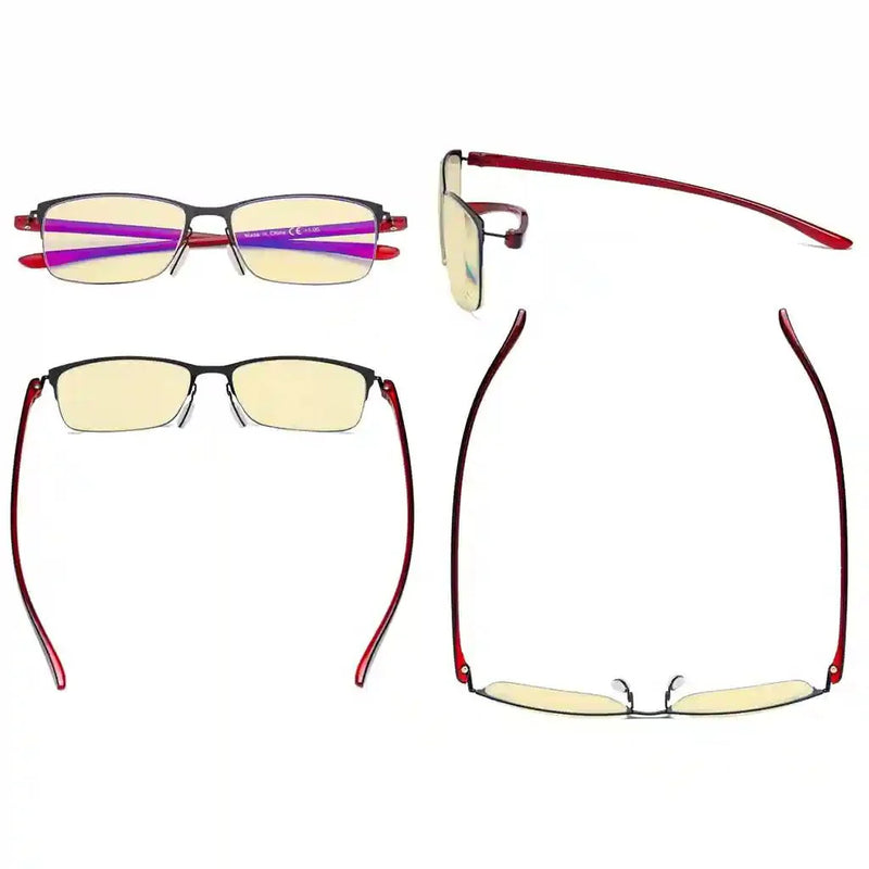 eyekeeper.com 3 Pack Metal Blue Light Blocking Reading Glasses TMCG12801 Eyeglasses