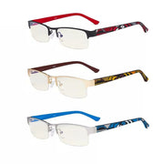 eyekeeper.com 3 Pack Metal Blue Light Filter Eyeglasses UV17005 Eyeglasses