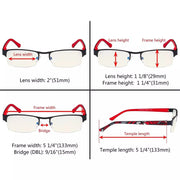 eyekeeper.com 3 Pack Metal Blue Light Filter Eyeglasses UV17005 Eyeglasses