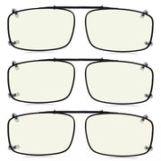 eyekeeper.com 3 Pack Metal Blue Light Filter Glasses Clip C63 (54MMx34MM) Eyeglasses