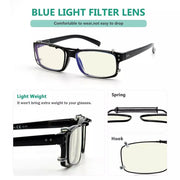 eyekeeper.com 3 Pack Metal Blue Light Filter Glasses Clip C63 (54MMx34MM) Eyeglasses